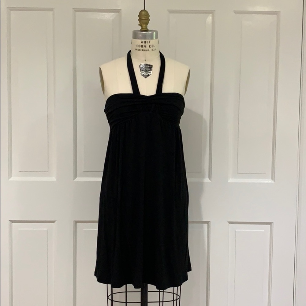 Ladybird Italy black jersey halter dress